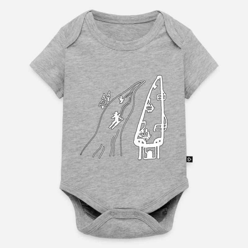 Ski - Body à manches courtes Premium Bébé - gris chiné
