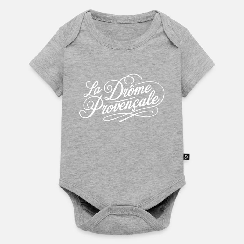 La Drôme Provençale - Body à manches courtes Premium Bébé - gris chiné