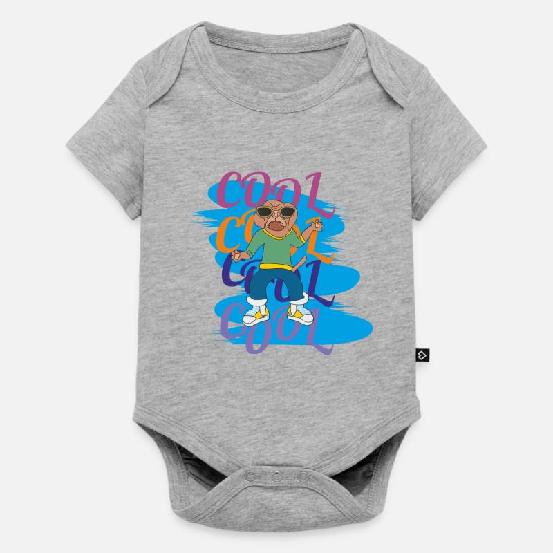 Chien cool - Body à manches courtes Premium Bébé - gris chiné