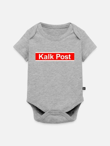Kalk Post - Baby Premium Kurzarmbody - Grau meliert
