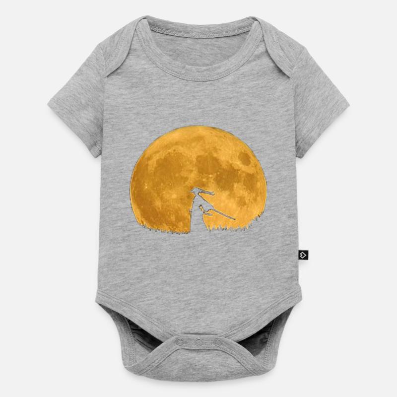 Oo Samurai / Moon oO - Body à manches courtes Premium Bébé - gris chiné