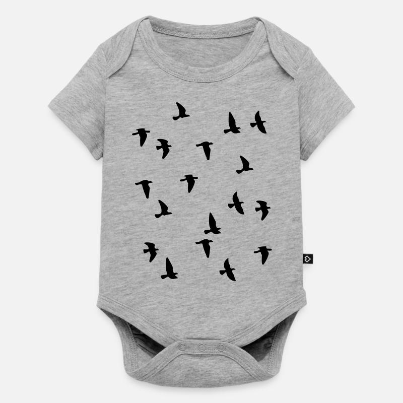 nuée d'oiseaux - Body à manches courtes Premium Bébé - gris chiné