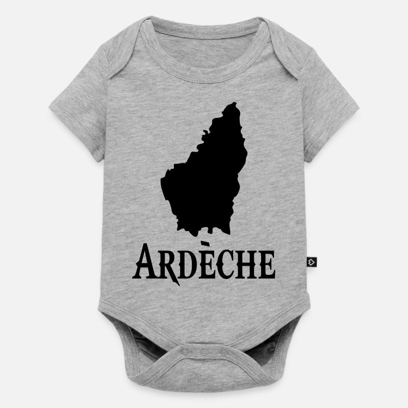 Ardèche ardeche Ardéchois - Body à manches courtes Premium Bébé - gris chiné