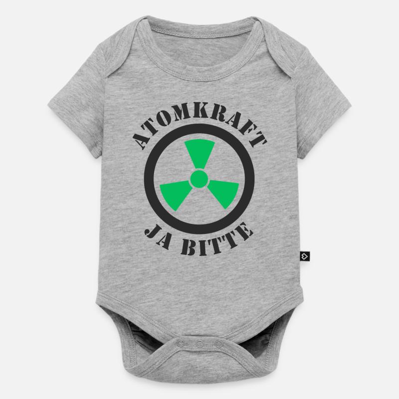 Atomkraft, Ja bitte - Baby Premium Kurzarmbody - Grau meliert