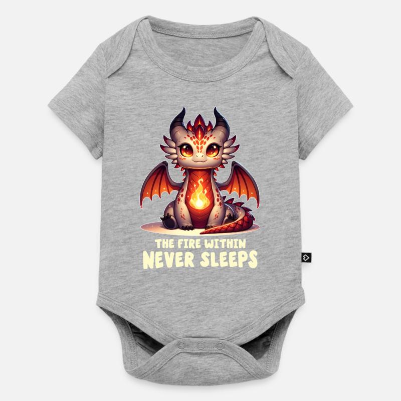 Le feu intérieur ne dort jamais - Body à manches courtes Premium Bébé - gris chiné