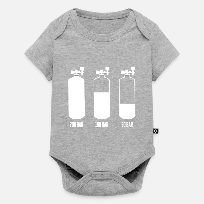 PLONGÉE PLONGÉE BARRETTES IMPRESSION SOUS L'EAU À LA MER - Body à manches courtes Premium Bébé - gris chiné