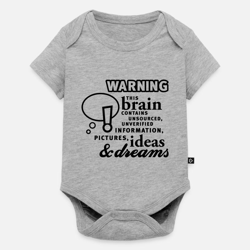 Brain - content - Brain - Content - 1C - Baby Premium short-sleeve bodysuit - heather grey