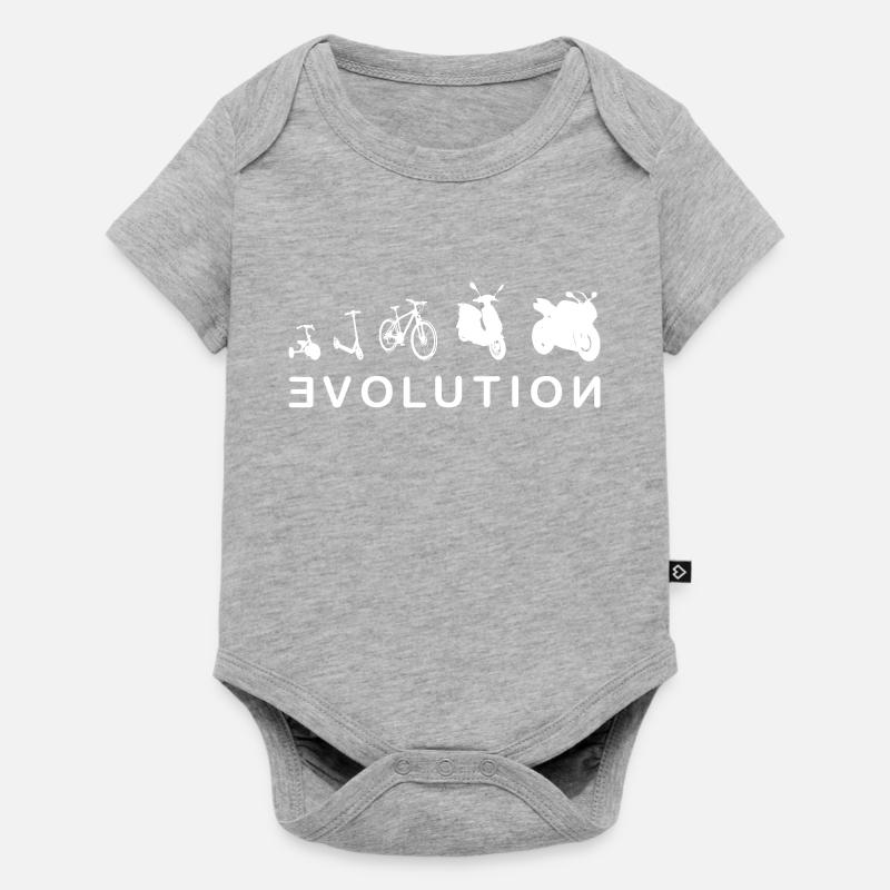 Evolution Biker 2- Evolution d'un Biker 2.0 - Body à manches courtes Premium Bébé - gris chiné