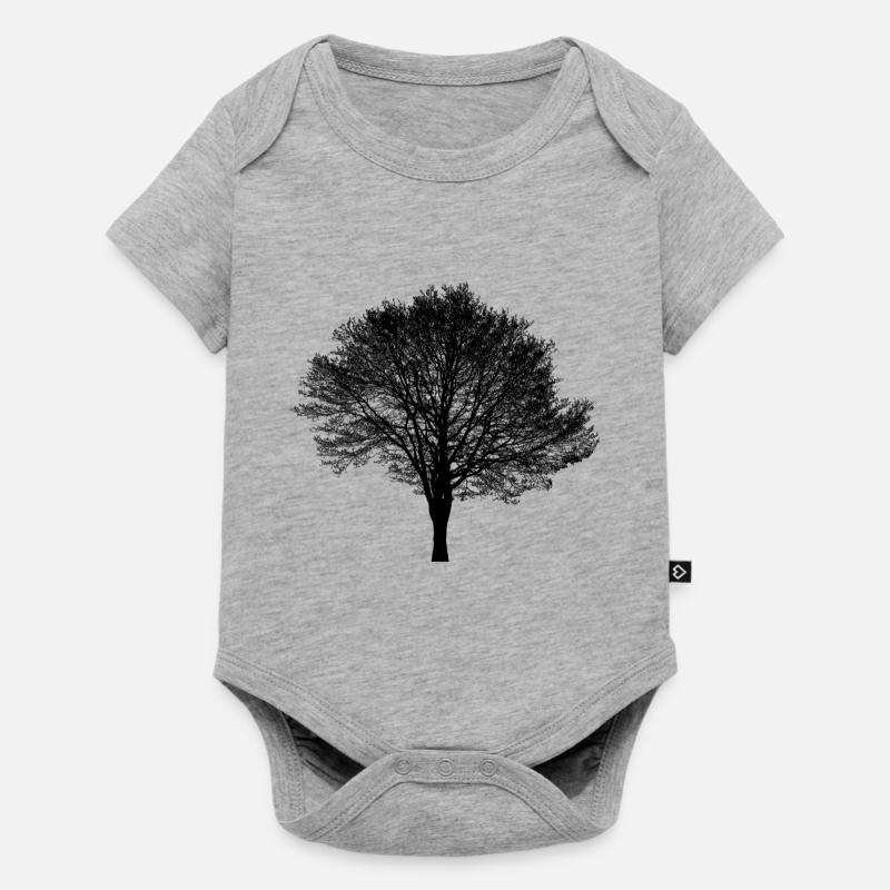 Baum - Baby Premium Kurzarmbody - Grau meliert