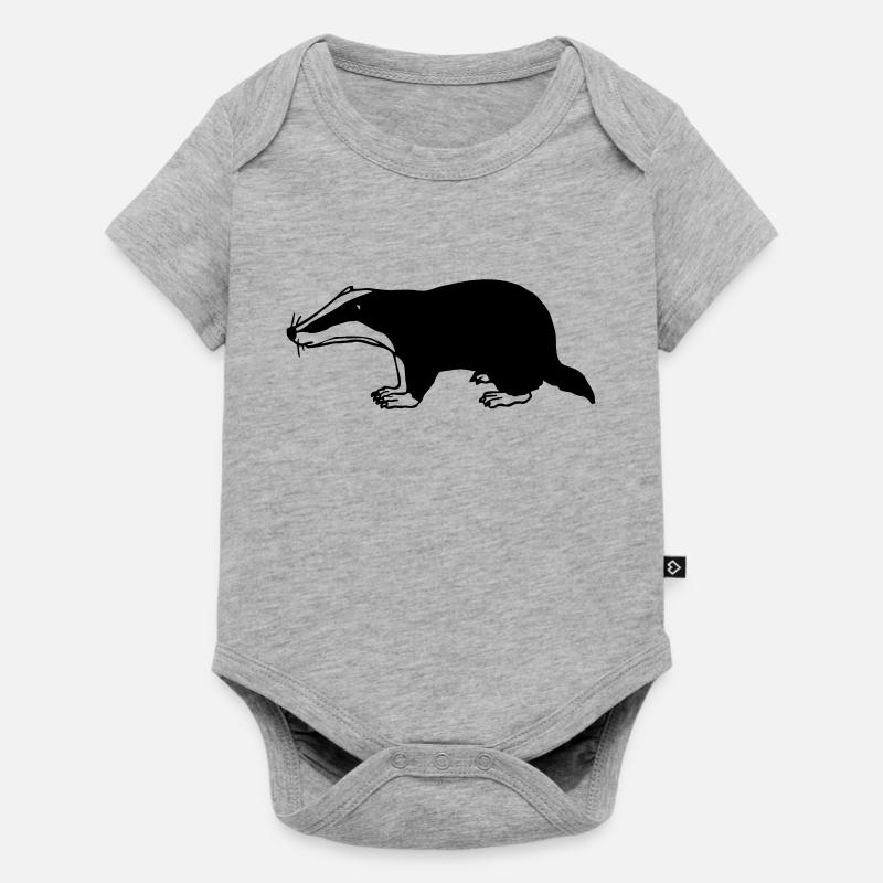 Blaireau - Body à manches courtes Premium Bébé - gris chiné