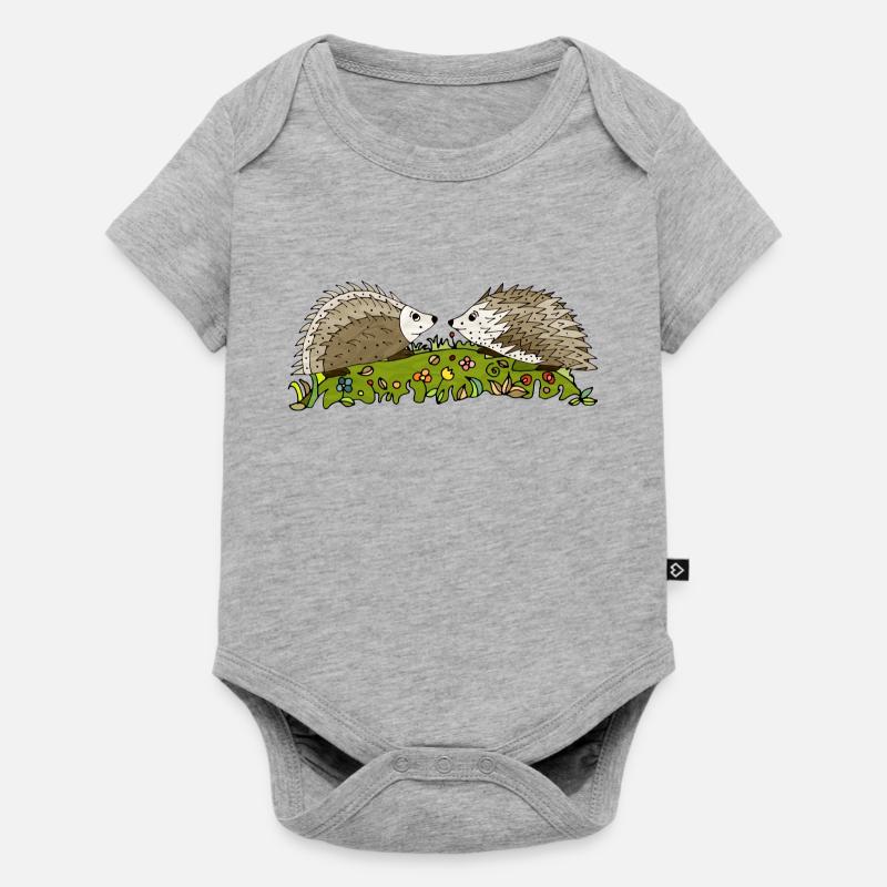 Hérissons - Body à manches courtes Premium Bébé - gris chiné