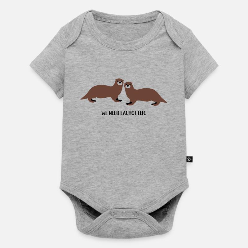 We need eachotter - Baby Premium short-sleeve bodysuit - heather grey