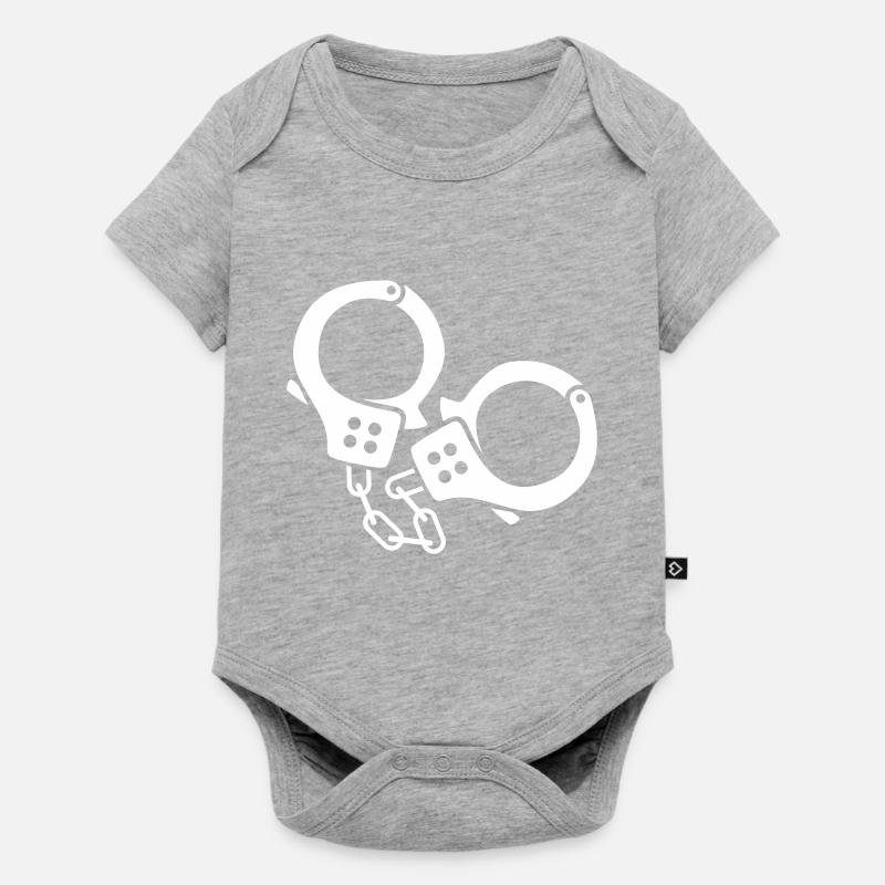menottes - Body à manches courtes Premium Bébé - gris chiné
