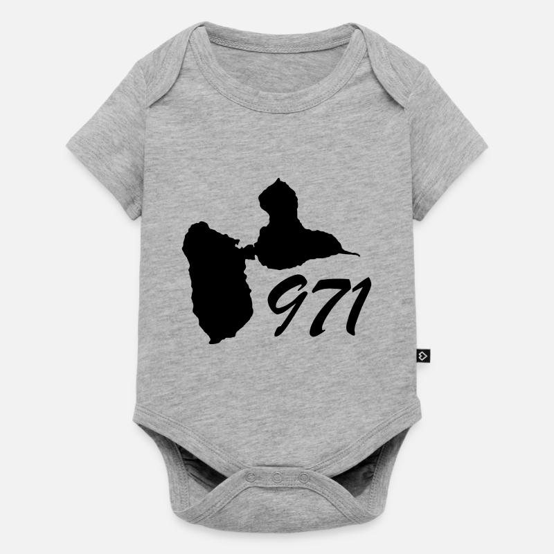 Gwada - Body à manches courtes Premium Bébé - gris chiné