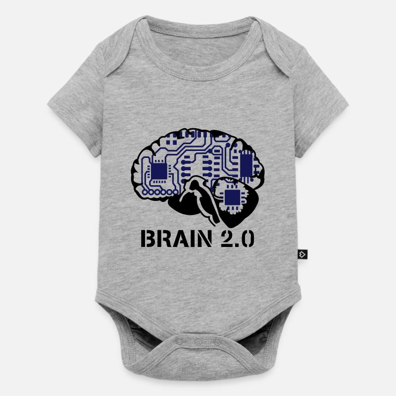 brain 2.0 - Body à manches courtes Premium Bébé - gris chiné