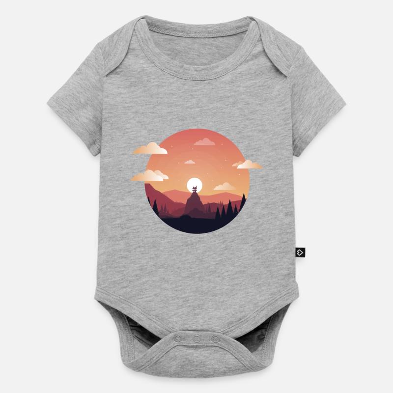 Sunset Comic - Baby Premium short-sleeve bodysuit - heather grey