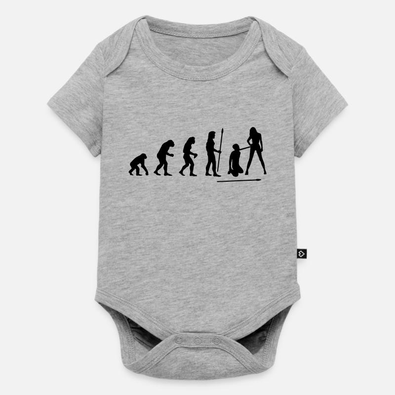 evolution_wedding1 - Body à manches courtes Premium Bébé - gris chiné