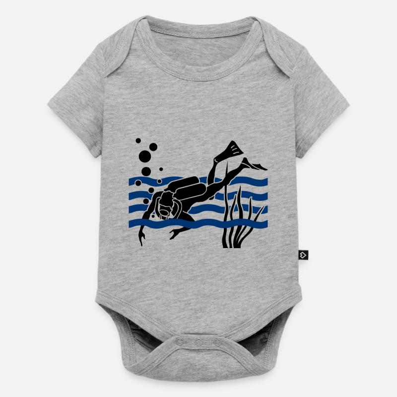 Plongeur 2 - Body à manches courtes Premium Bébé - gris chiné