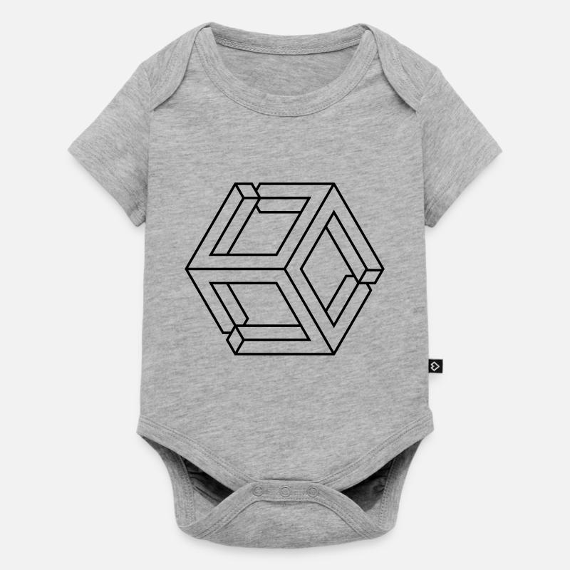 Impossible Figures 81A - Baby Premium short-sleeve bodysuit - heather grey