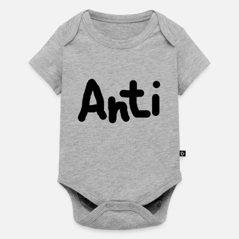 contre - Body à manches courtes Premium Bébé - gris chiné