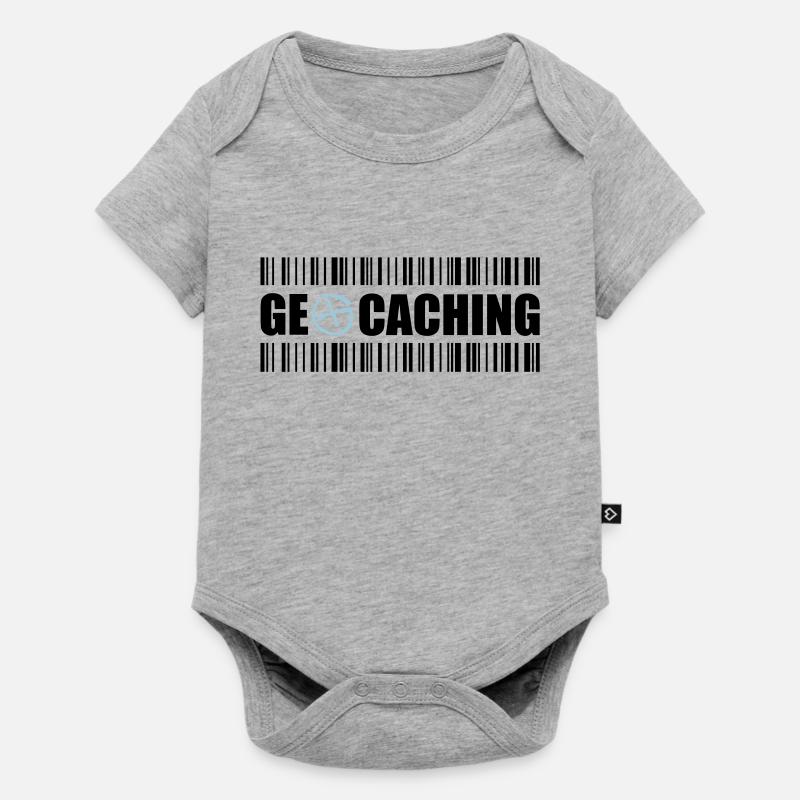 Geocaching Barcode - 2colors - 2O12 - Body à manches courtes Premium Bébé - gris chiné