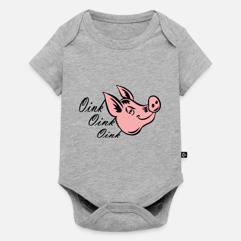 Petit cochon - Body à manches courtes Premium Bébé - gris chiné