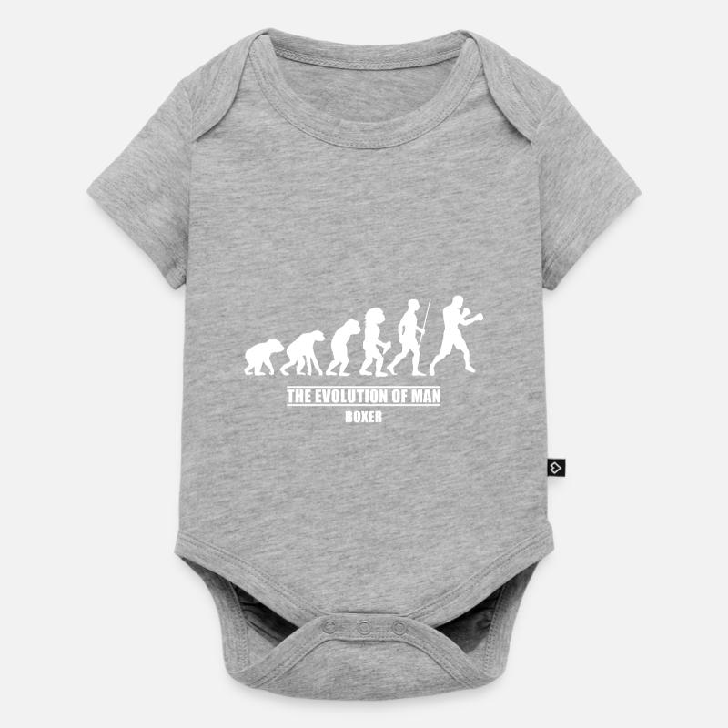 Boxer evolution shirt - Baby Premium Kurzarmbody - Grau meliert