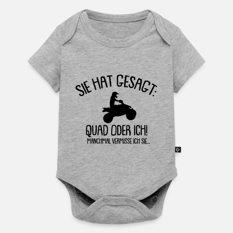 Sie hat gesagt Quad oder ich - Baby Premium Kurzarmbody - Grau meliert