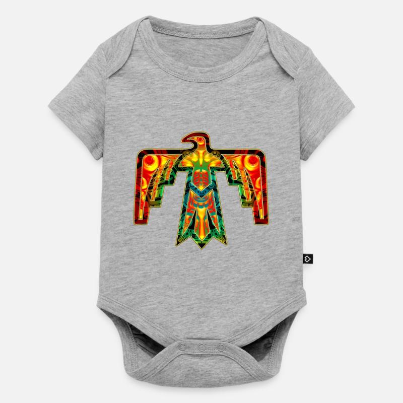 Oiseau-tonnerre - Thunderbird , Amérindiennes - Body à manches courtes Premium Bébé - gris chiné