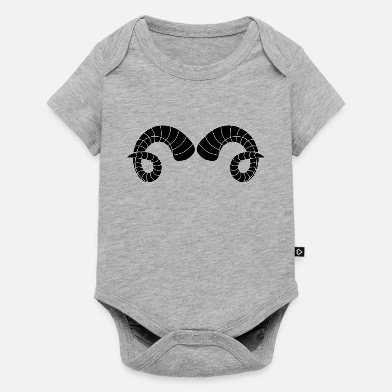 cornes - Body à manches courtes Premium Bébé - gris chiné