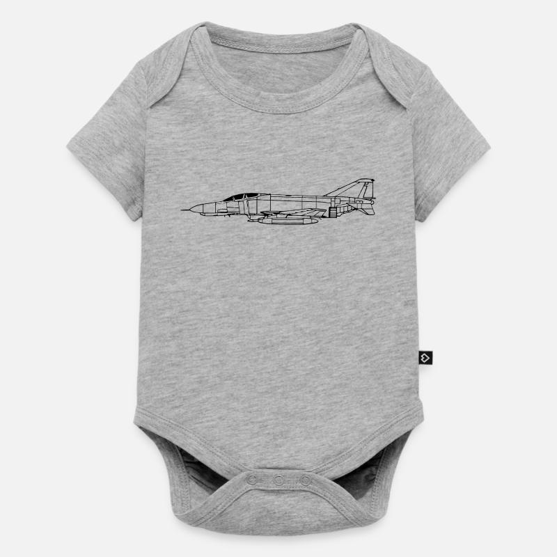 phantom_vec_1 de - Baby Premium Kurzarmbody - Grau meliert