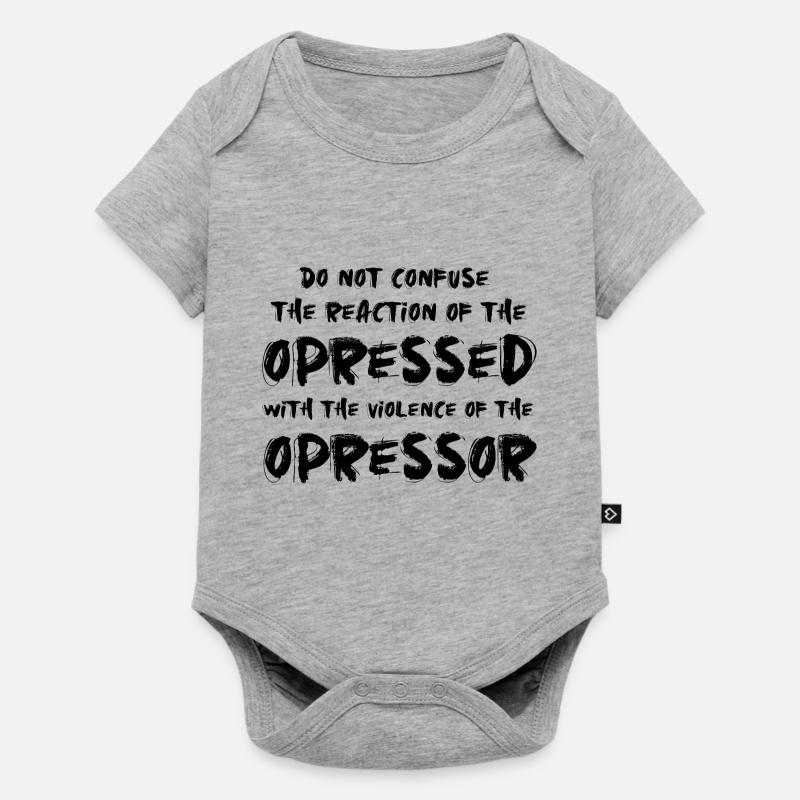 Phrases de résistance - Body à manches courtes Premium Bébé - gris chiné