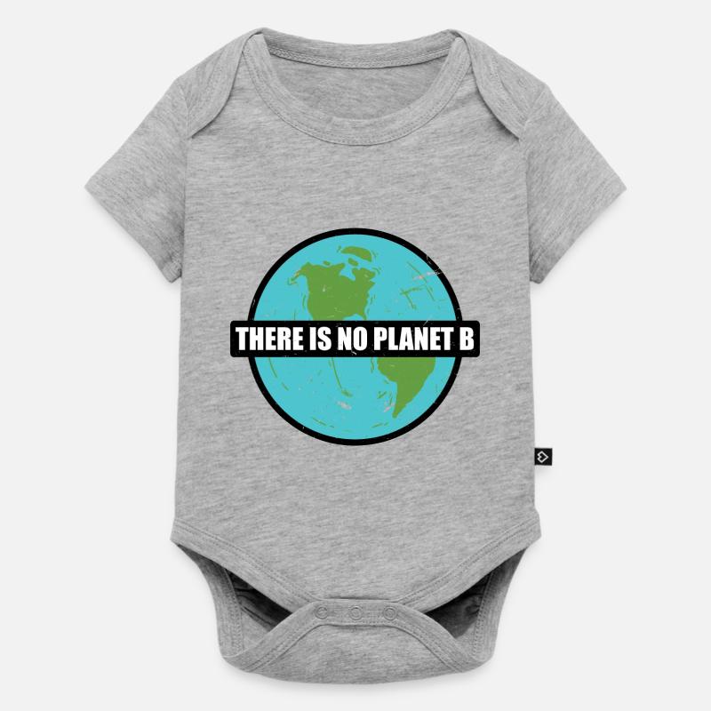 there is no planet b - Baby Premium short-sleeve bodysuit - heather grey