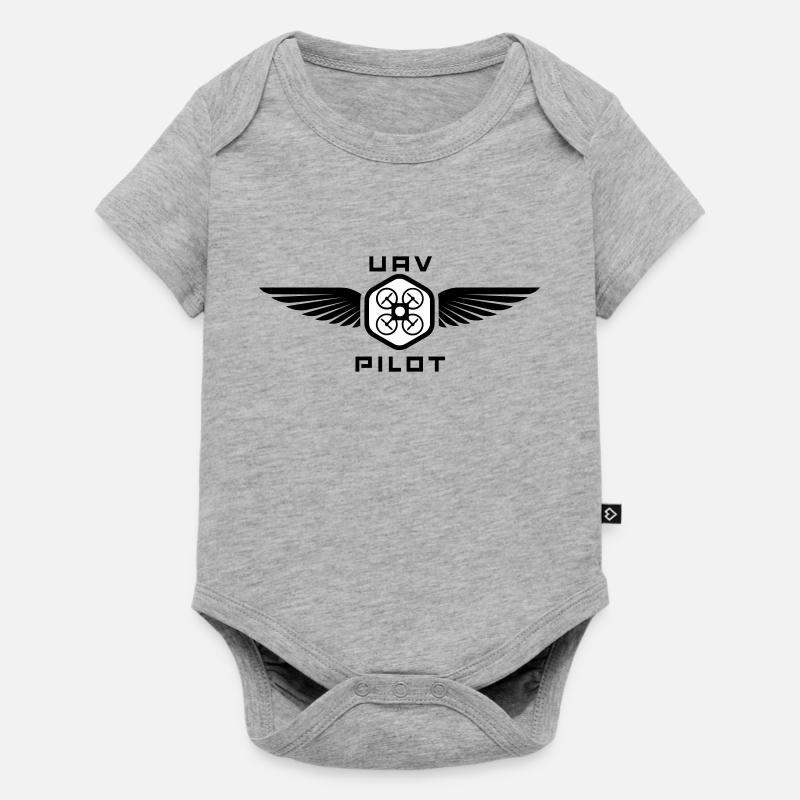 UAV PILOT2 - Baby Premium Kurzarmbody - Grau meliert