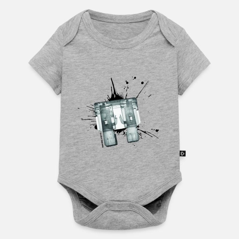 Sicherungdurch - manchmal is dat so - Baby Premium Kurzarmbody - Grau meliert