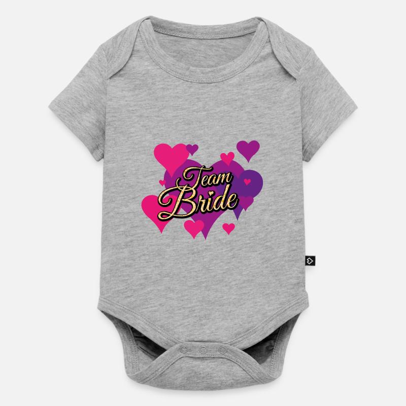 Team Bride Glitter Pattern - Baby Premium short-sleeve bodysuit - heather grey
