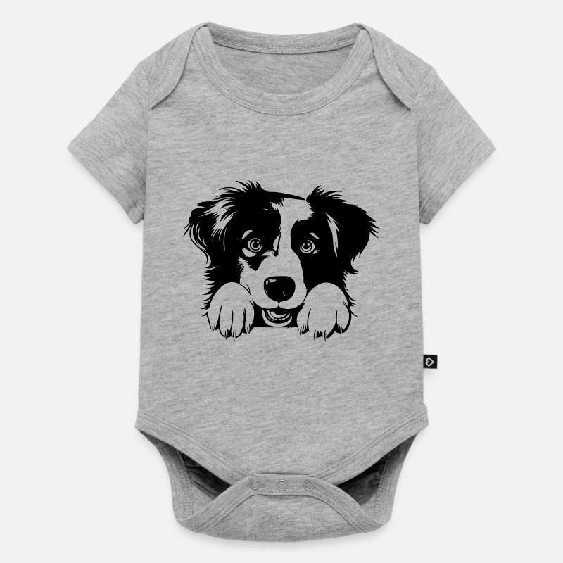 Doux Berger Australien - Body à manches courtes Premium Bébé - gris chiné
