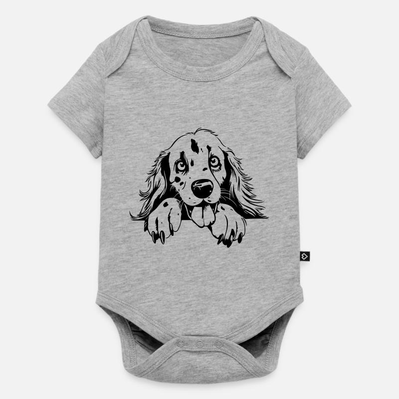 Setter mignon - Body à manches courtes Premium Bébé - gris chiné
