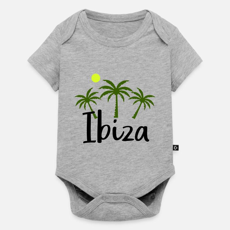 Ibiza - Body Premium a maniche corte per neonati  - grigio melange