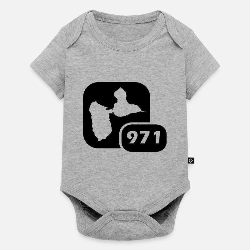 gwada - Body à manches courtes Premium Bébé - gris chiné
