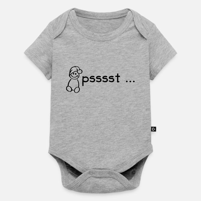 schlafmütze de wicki_de - Body à manches courtes Premium Bébé - gris chiné