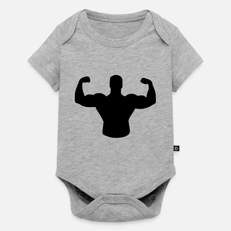 musculation - Body à manches courtes Premium Bébé - gris chiné
