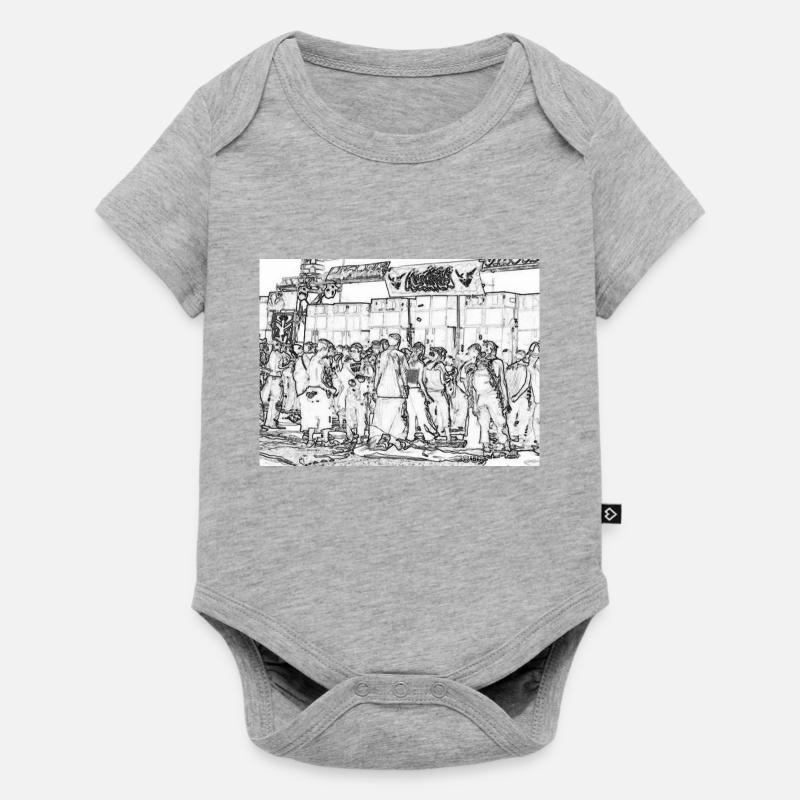 sound system 2 - Body à manches courtes Premium Bébé - gris chiné