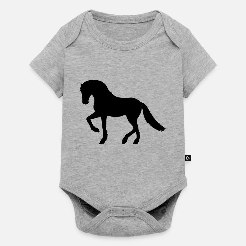cheval - Body à manches courtes Premium Bébé - gris chiné