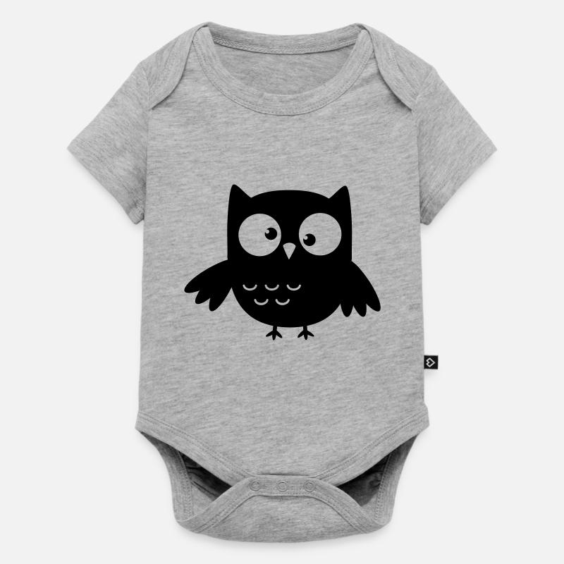eule - Baby Premium Kurzarmbody - Grau meliert