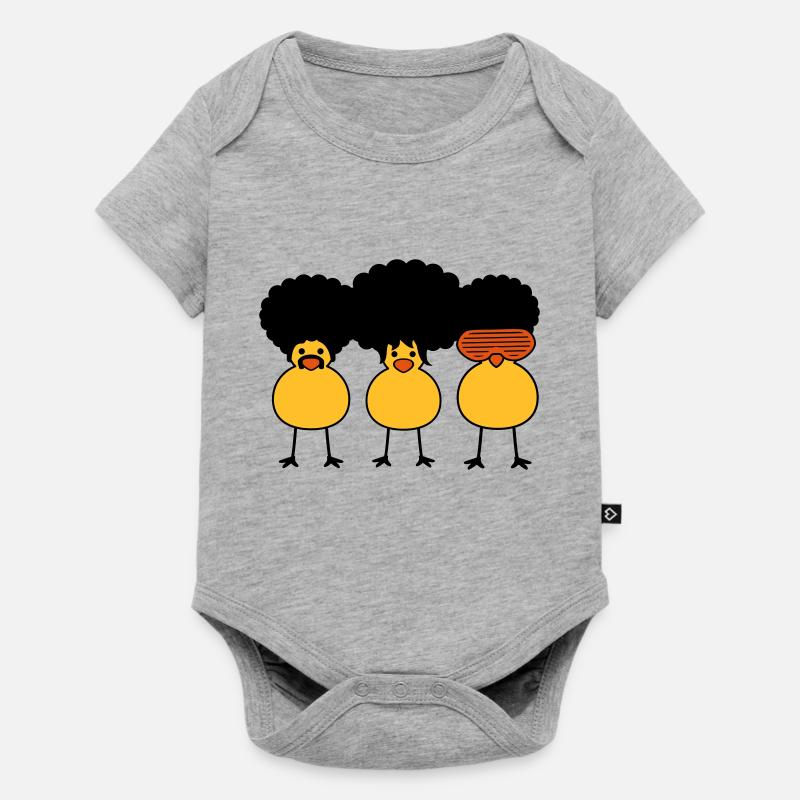 Funky Chicks - Baby Premium short-sleeve bodysuit - heather grey