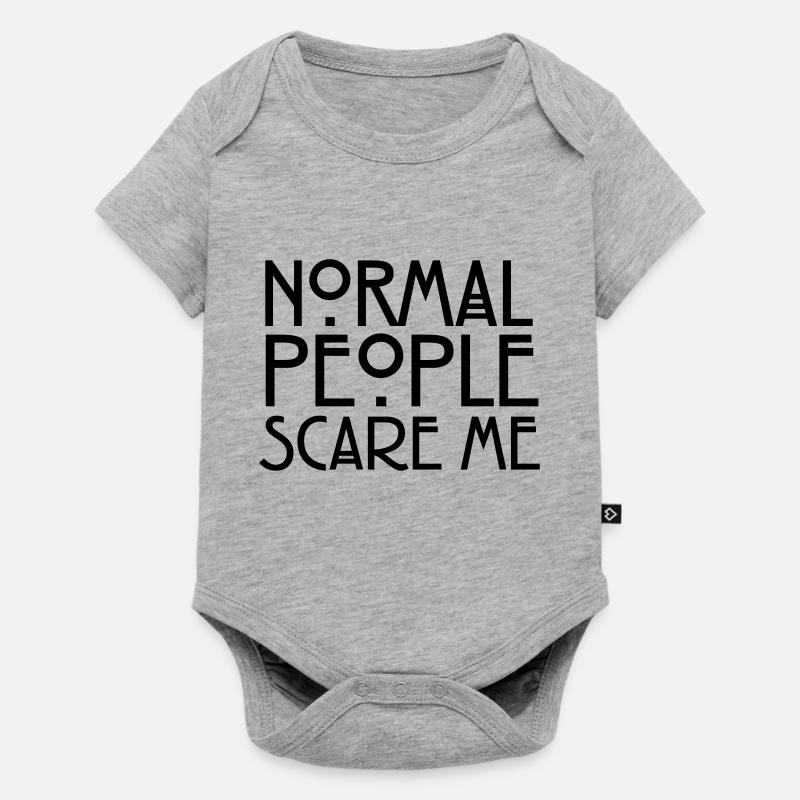 Normal People Scare Me - Baby Premium short-sleeve bodysuit - heather grey
