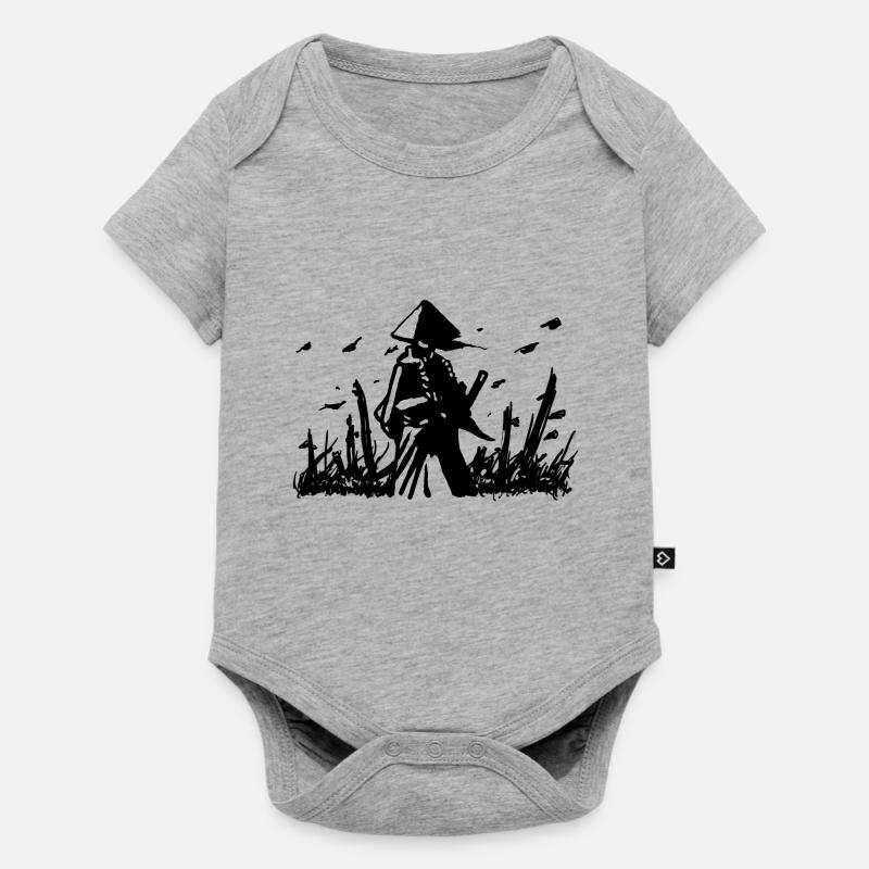 Samouraï - Body à manches courtes Premium Bébé - gris chiné