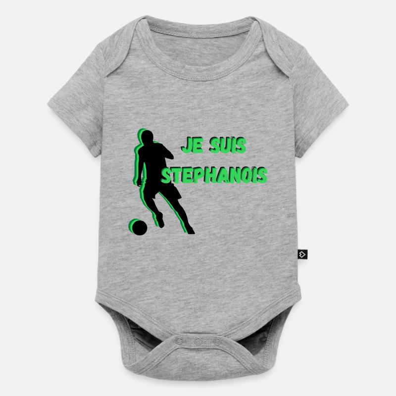 Je suis stéphanois - Body à manches courtes Premium Bébé - gris chiné