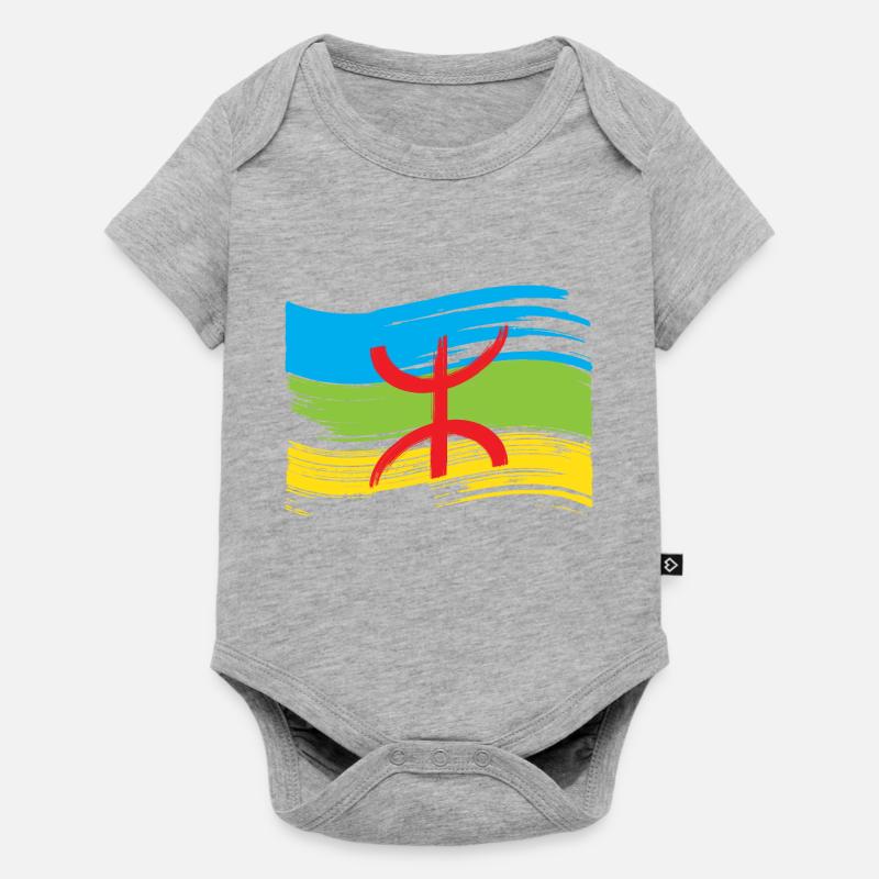 Drapeau Amazigh (Amazigh inside) - Body à manches courtes Premium Bébé - gris chiné